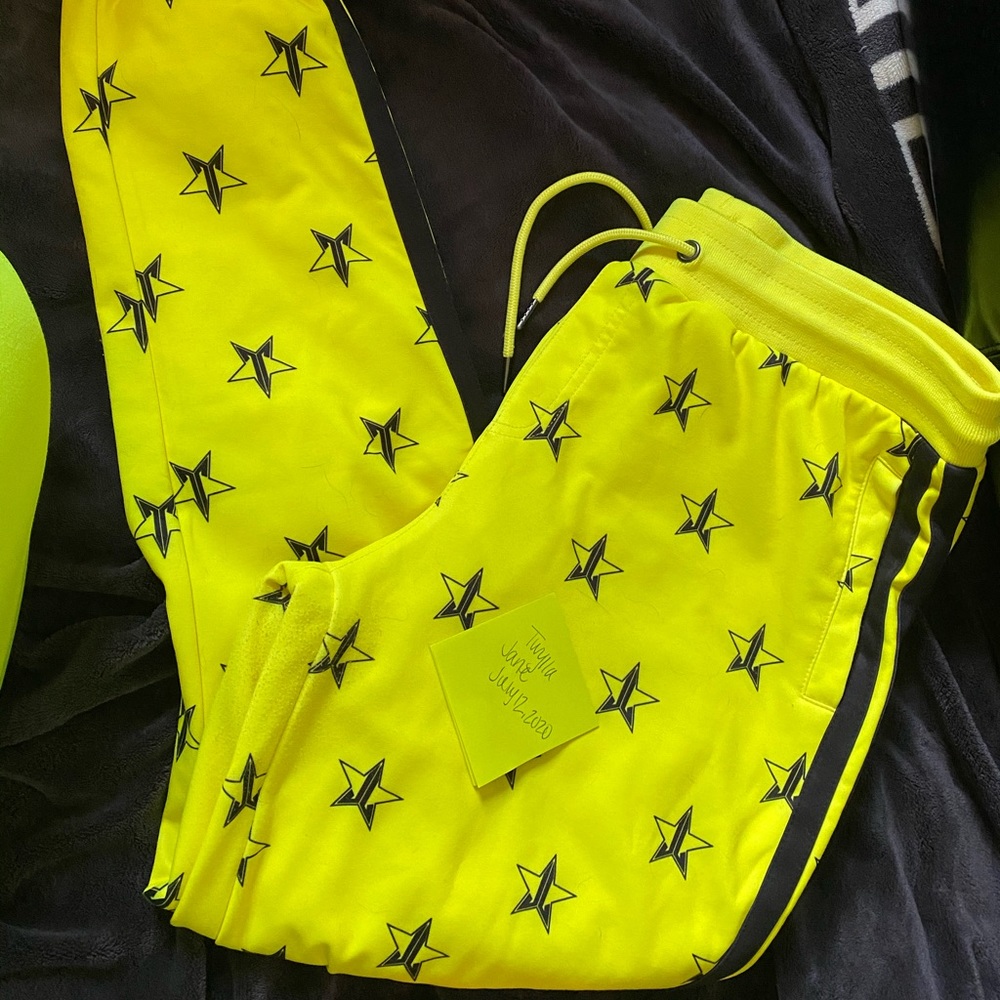 Neon Yellow Jeffree Star Joggers L